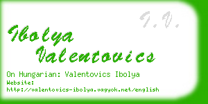 ibolya valentovics business card